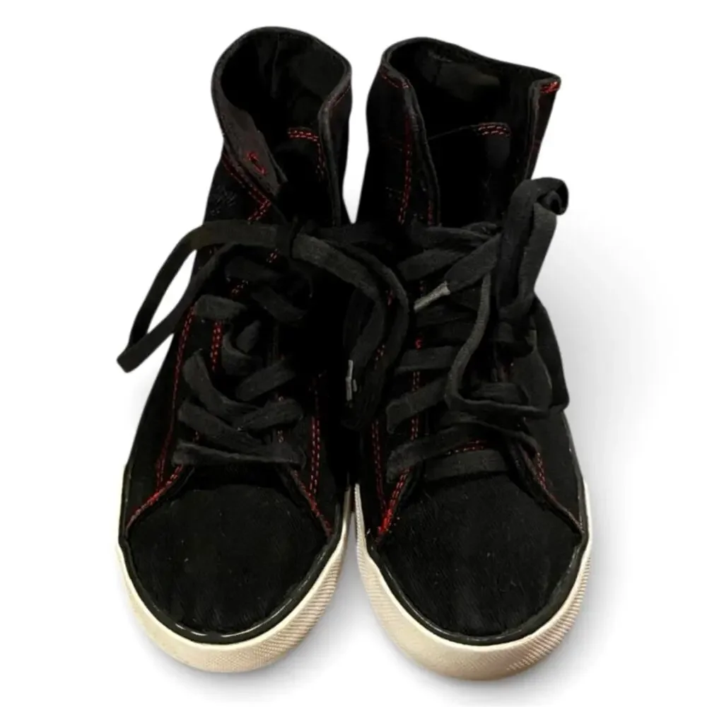 Pastry Skater Sneakers Boys 1 Black Red Textile Upper Kids Lace Up Retro Shoes